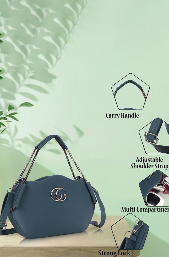 Women Structured Solid Sling Bag