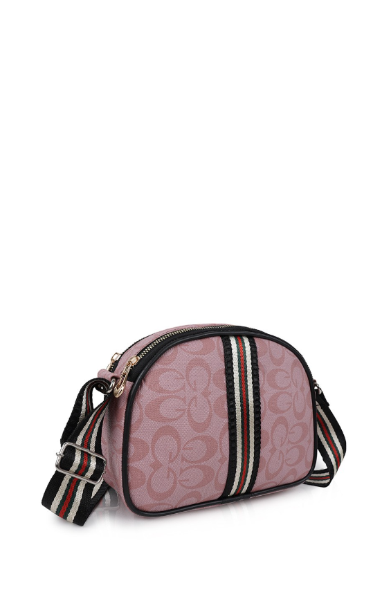 Typography Printed Structured Sling Bag