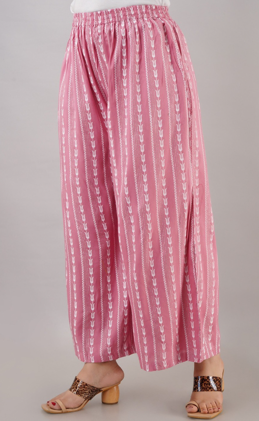 Printed Flared Palazzos