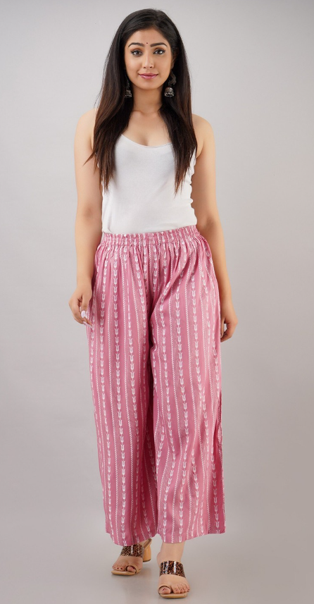 Printed Flared Palazzos
