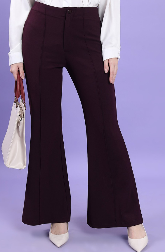 Women Flared High Rise Bootcut Trouser