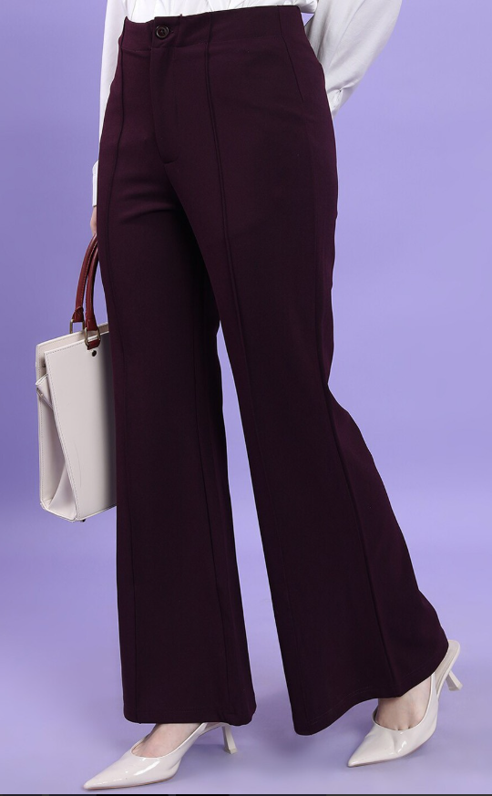 Women Flared High Rise Bootcut Trouser
