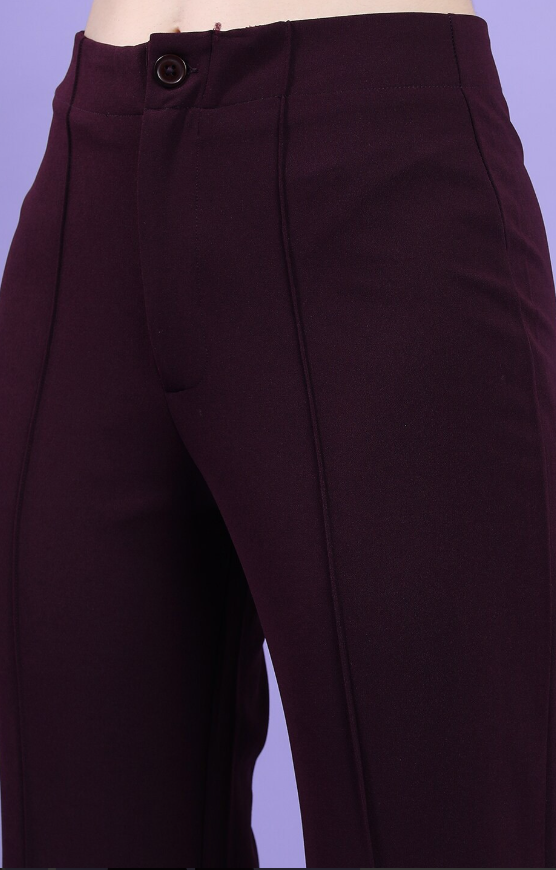 Women Flared High Rise Bootcut Trouser