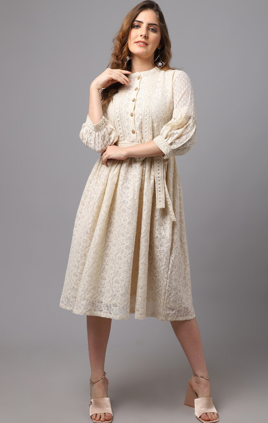 Off White Midi Dress