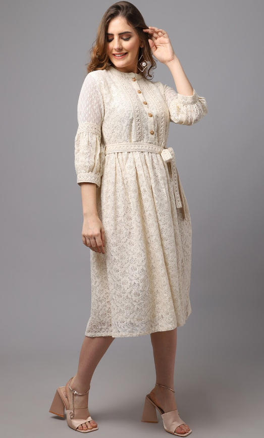 Off White Midi Dress