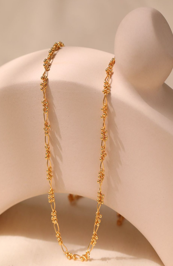 18K Antitarnish Waterproof Twisted Snake Chain Necklace