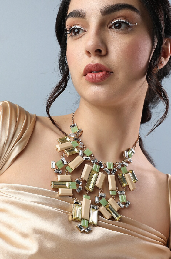 Gold-Plated Statement Necklace