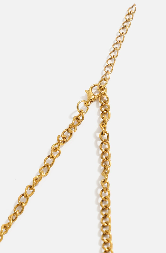 Gold-Toned & Black Gold-Plated Necklace
