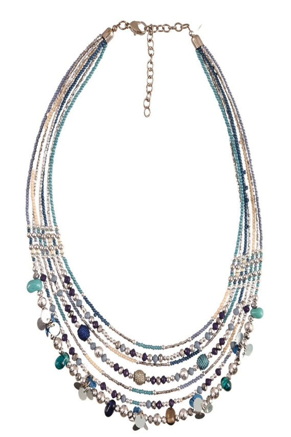 Bohemian Beaded Multi-Layered Choker Statement Necklace