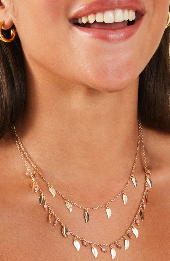 Layered Leaf Necklace