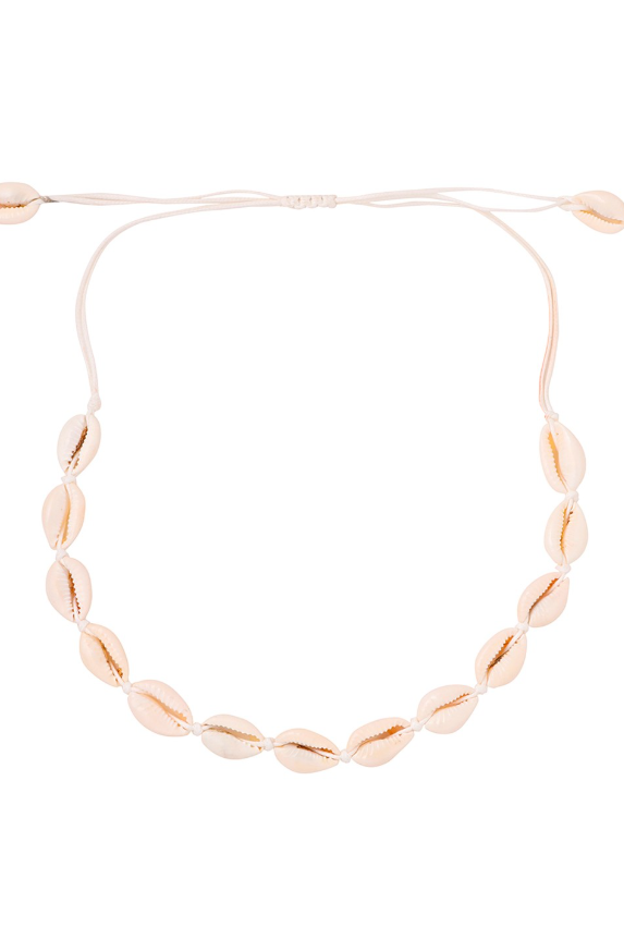 White Shell Design Choker Necklace