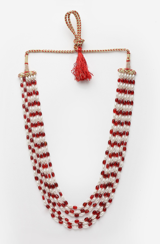 Red & White Handcrafted Necklace