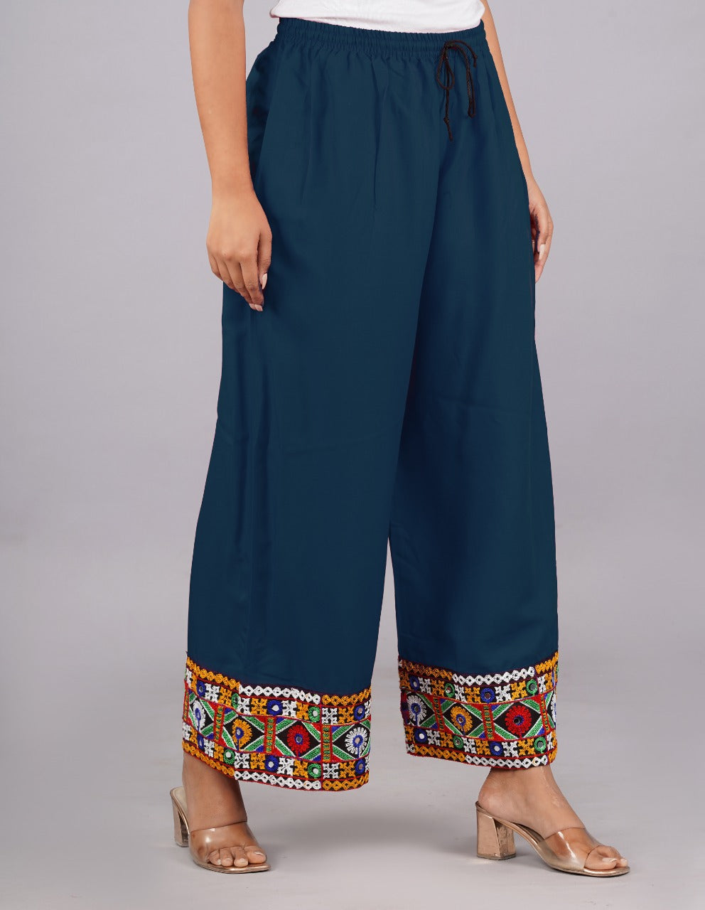 Midnight Blue Boho Palazzo