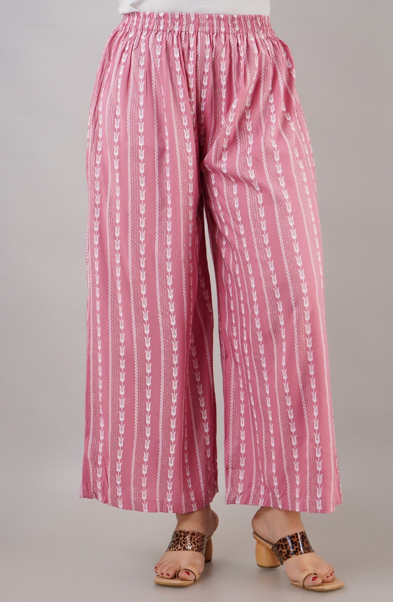 Printed Flared Palazzos