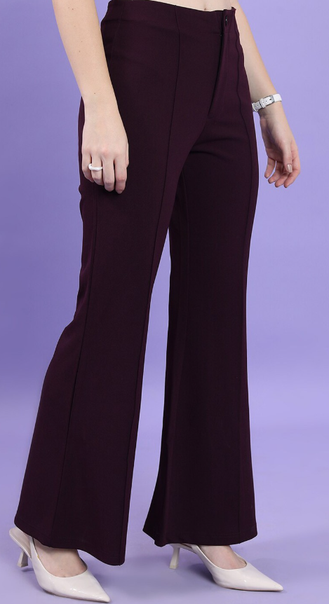 Women Flared High Rise Bootcut Trouser