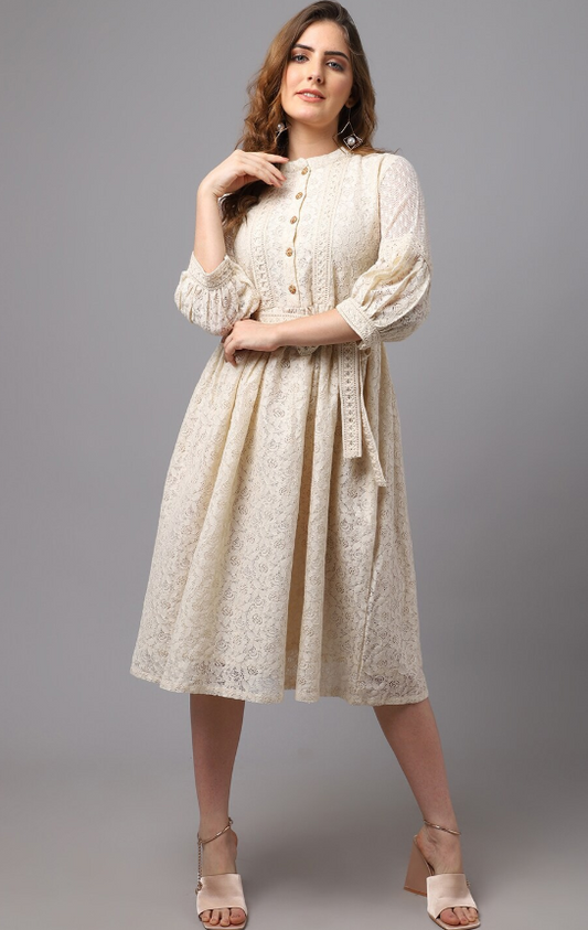 Off White Midi Dress