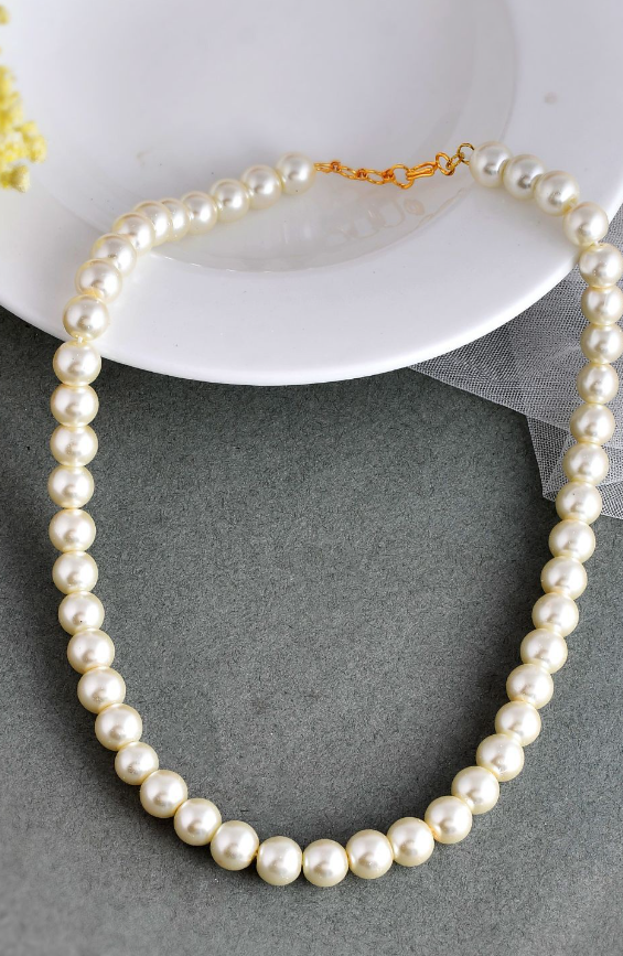 Gold-Plated Pearls Beaded Necklace
