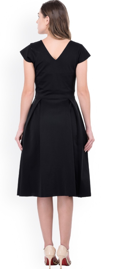 Women Black Fit & Flare Dress